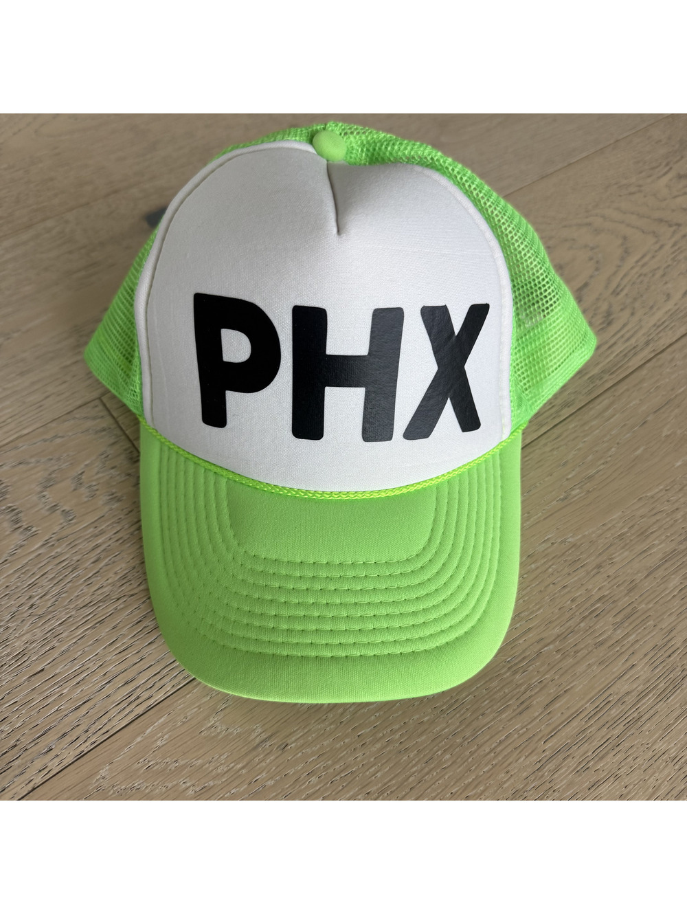 OTTO Collection PHX Neon Green and White Mesh Trucker Hat